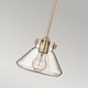 image 4 of Congress 1 Light Dome Ceiling Pendant Brushed Caramel Clear Glass, E27