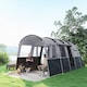 image 2 of Outsunny 8-Person Camping Tent Tunnel Design with 4 Large Windows Dark Grey