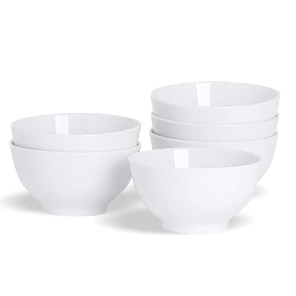image 1 of Argon Tableware Classic White Rice Bowls - 13cm - Pack of 6 White