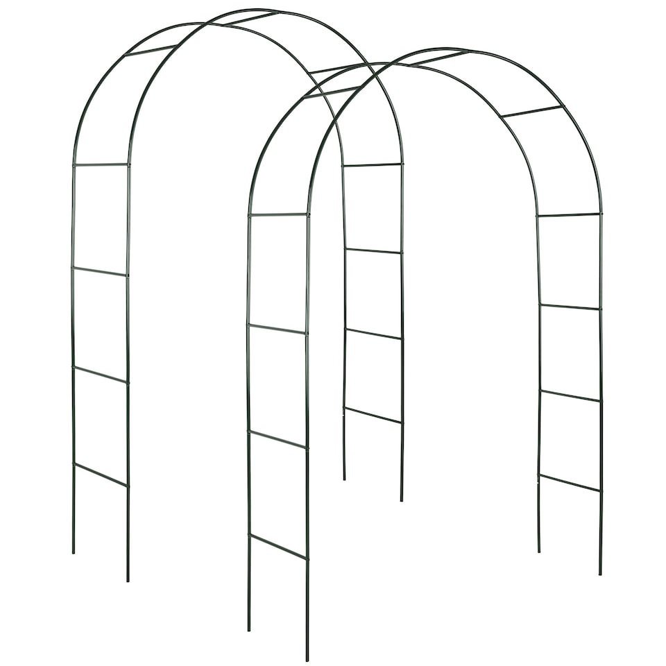 image 1 of Garden Arch Set of 2 - steel rose arches, 140 x 40 x 240 cm