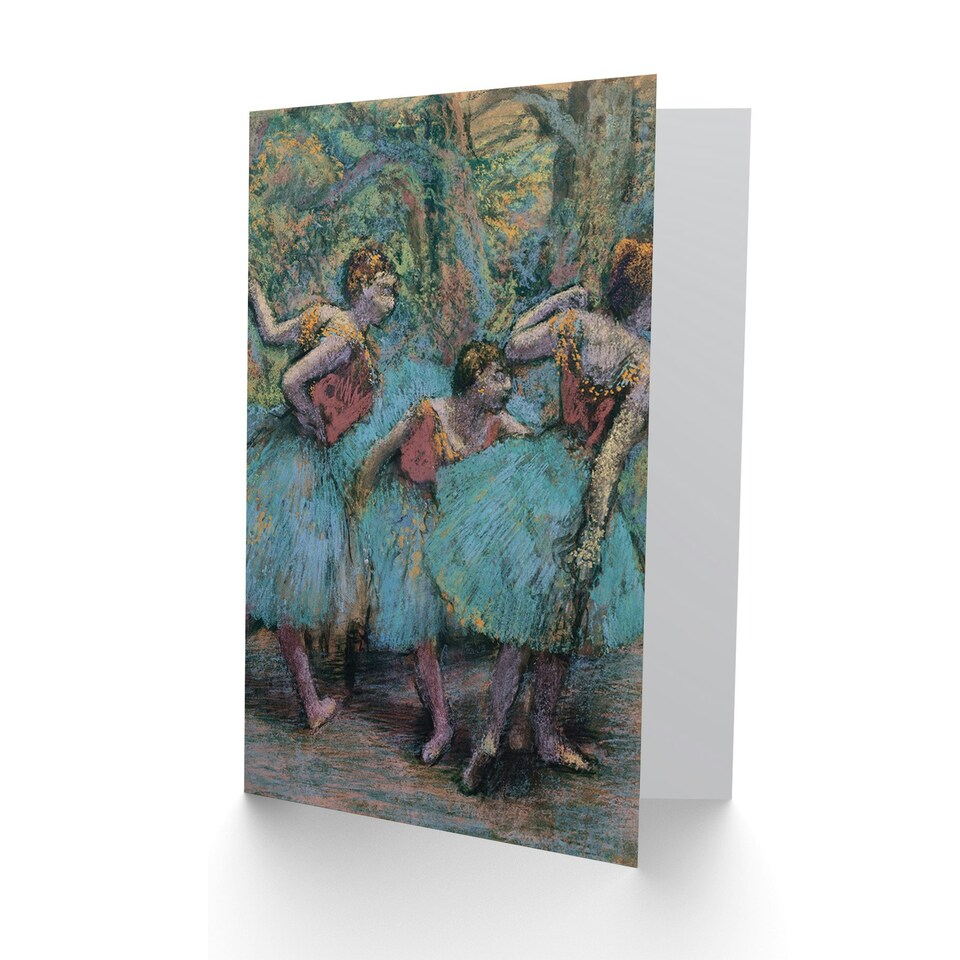 image 1 of Edgar Degas Three Dancers Tutus Red Bodices Art Card