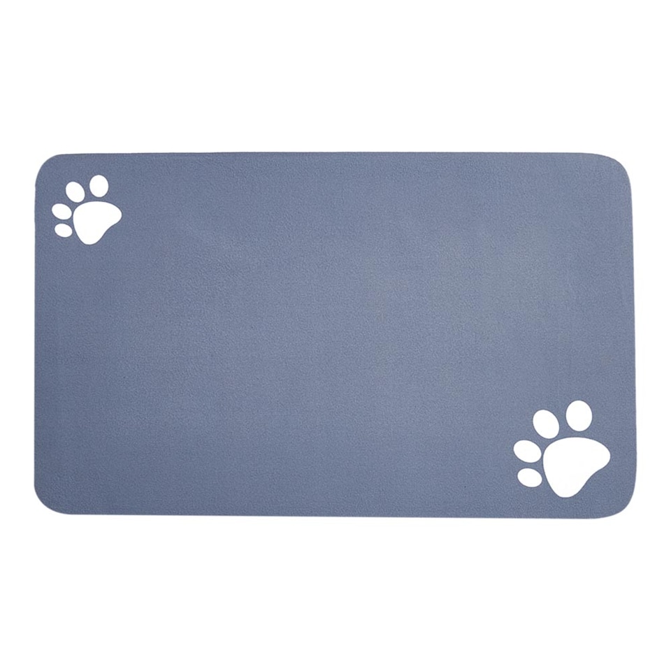 image 1 of Living and Home Antislip Diatom Mud Pet Feeding Mat | Multi | Light Grey