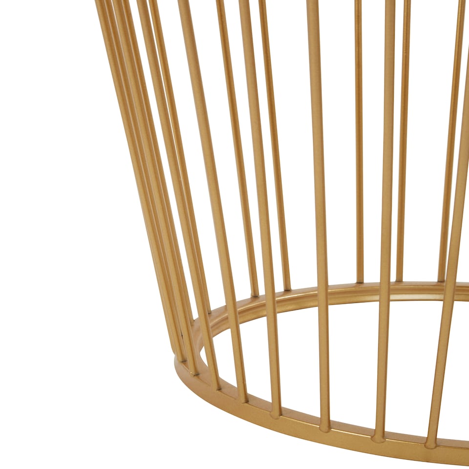 image 1 of Avantis Round Side Table With Gold Polished Frame Gold
