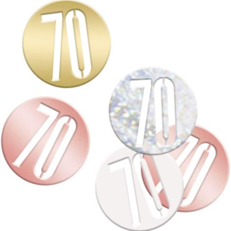 image 1 of Birthday Rose Gold Glitz Number 70 Confetti 5oz