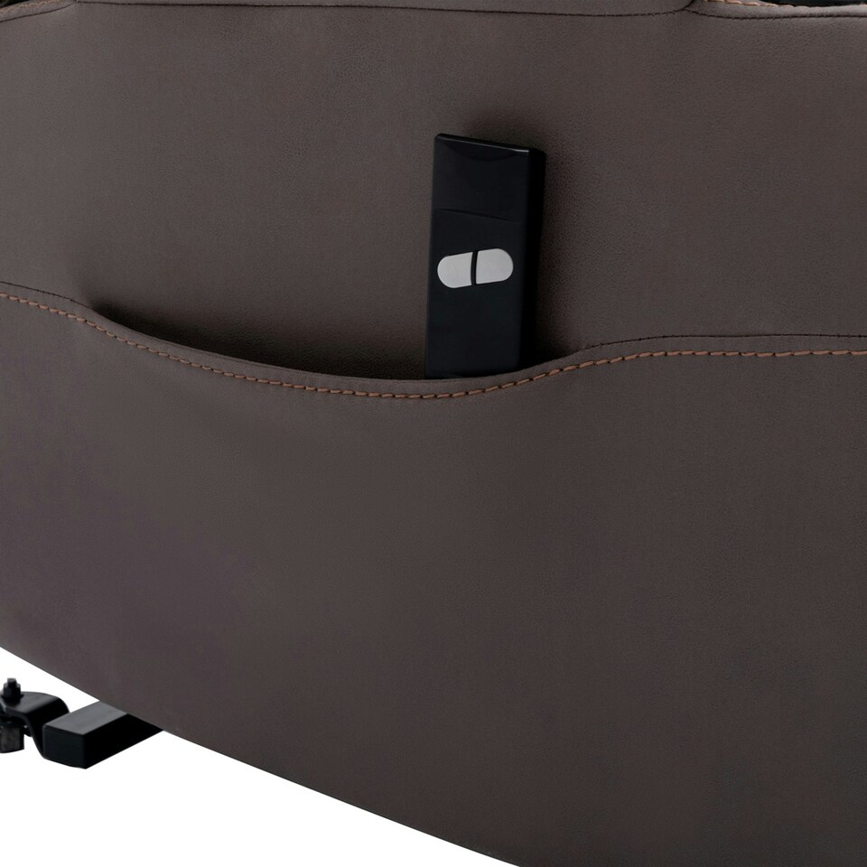 image 1 of Afton Technology Fabric Single Motor Rise Recliner Lift Mobility Chair (Brown)