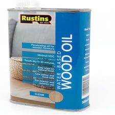 Rustins Water-Based Wood Oil Clear Quick Drying Furniture Treatment 500ml