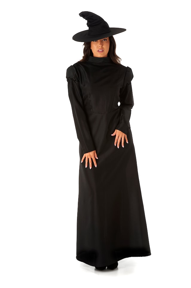 Ladies Wicked Witch Halloween Costume Fancy Dress Adults Womens Outfit