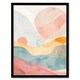 image 1 of Abstract Yorkshire Dales Park Sunset Home Decor Black Framed Wall Art Print A4