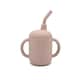 image 1 of Allis Baby Silicone Sippy Cup with Straw - Pink | Pink | One Size