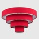 image 2 of ValueLights Modern 4 Tier Red Fabric Ceiling Pendant Light Shade