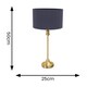 image 4 of ValueLights Maggie Gold Candlestick Table Lamp Navy Shade & Bulb | Gold