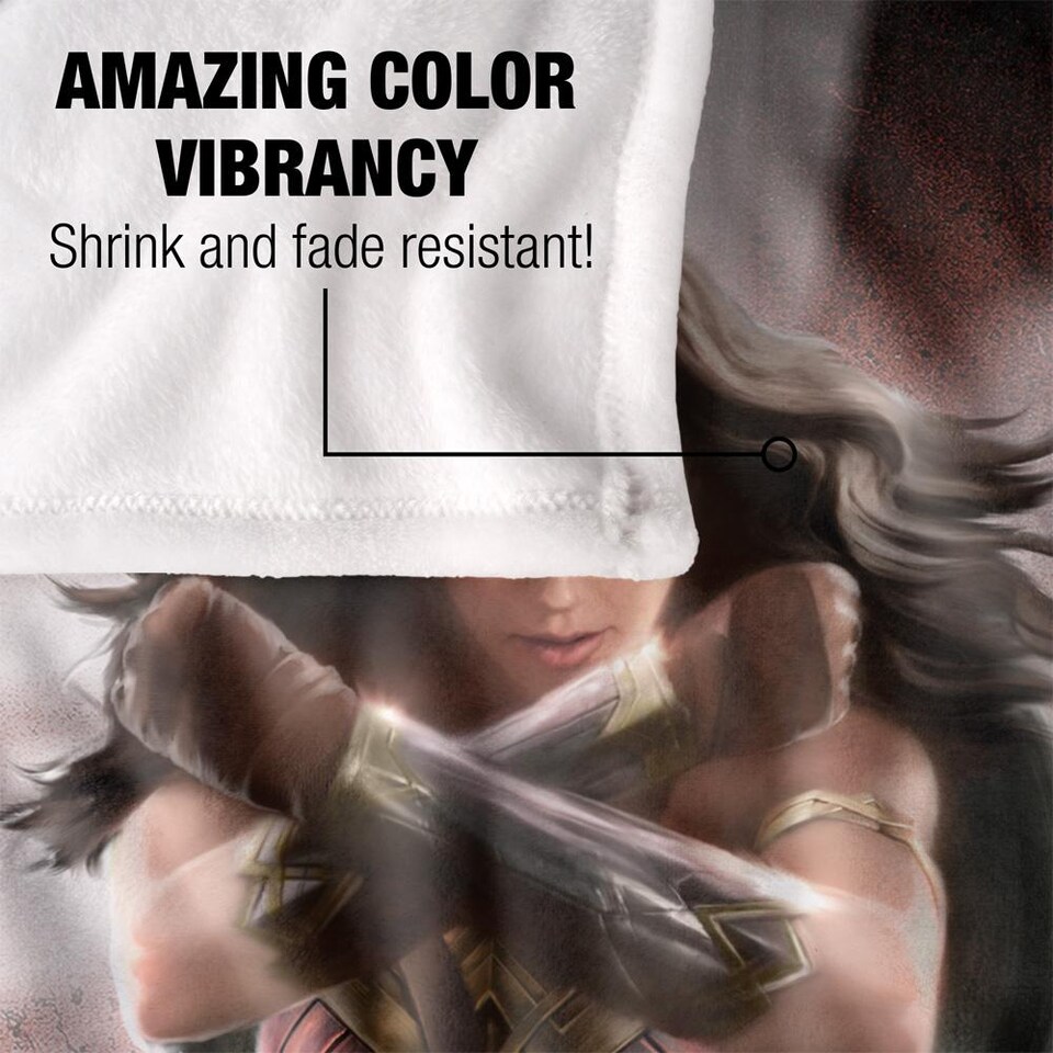 image 1 of Wonder Woman Pose Blanket | Multi | Multicoloured | One Size | 1