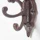 image 3 of Homescapes Ornate Hinged Cast Iron Wall Hook Brown | One Size