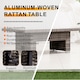 image 4 of Direct Wicker Outdoor Garden Rattan Rising Table with 5mm Clear Tempered Glass Top, Aluminium Frame for Patio, Balcony | Brown