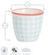 image 3 of Nicola Spring Hand-Printed Plant Pot - 14cm - Turquoise Blue