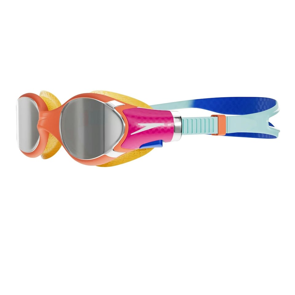 image 1 of Speedo Childrens/Kids Biofuse 2.0 2024 Mirror Swimming Goggles - Pink/Blue/Orange - One Size