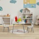 image 8 of ZONEKIZ Kids Table and Chairs, Childrens Desk with 2 Chairs, Pink 