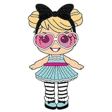 Party Doll With Shades Star Mini Cardboard Cutout 86cm