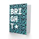 image 2 of Purple Words Bright Leopard Quote Card