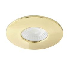 BHS Nate LED Fixed Fire Rated IP65 Recessed Spotlight | Gold | Satin Brass | 1