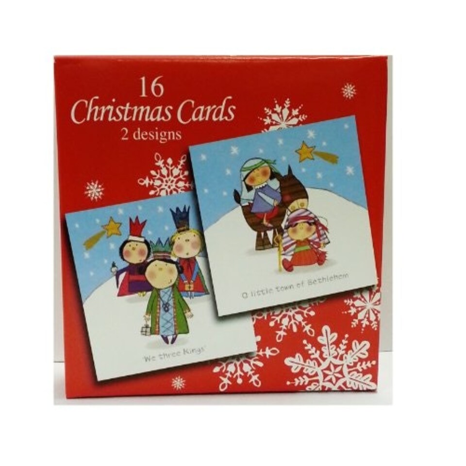 image 1 of Pack of 16 Christmas Cards 2 Designs - Three Kings & Little Town of Bethlehem