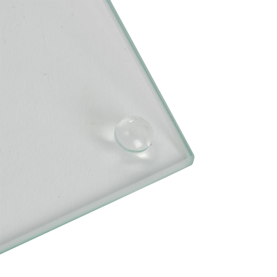 image 1 of Harbour Housewares Glass Square Coasters - 10cm - Clear - Pack of 6