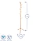 image 3 of Harbour Housewares Free-Standing Wooden Coat Rack - White | White | White | One Size