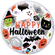 Happy Halloween Bubble Helium Qualatex Balloon 56cm / 22 in
