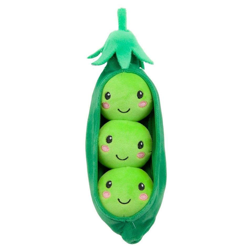 image 1 of Peas Soft Toy Food Themed Cute Plush Cuddly Soft Fluffy 27cm Multi-Coloured