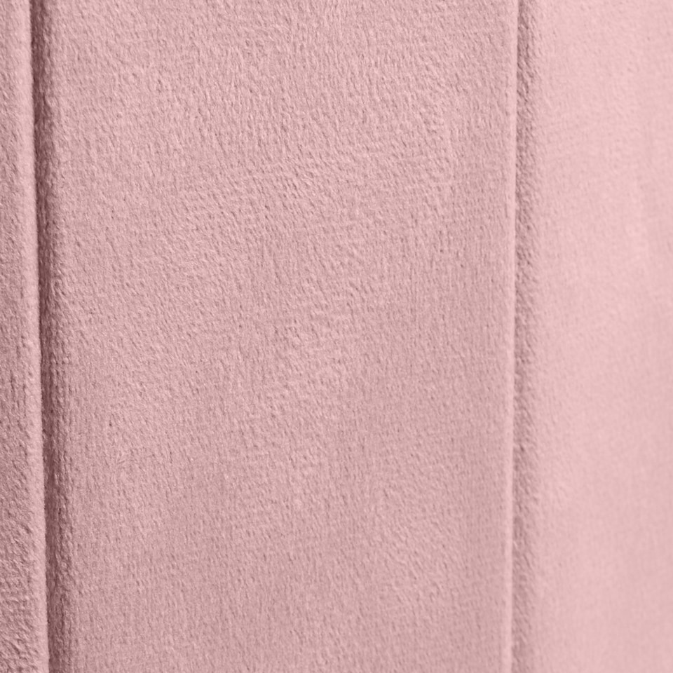 image 1 of OHS Matte Velvet Soft Round Foldable Footstool Seat Storage Organiser Ottoman | Pink | Blush Pink