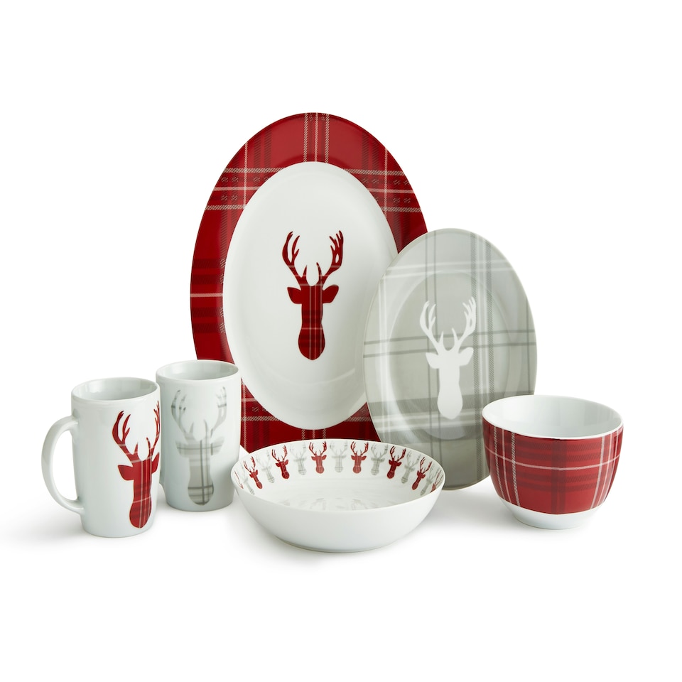 image 1 of 30pc Highland Stag Dinner Set