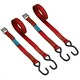 image 1 of 2 Pack Cam Buckle Strap Stainless Steel 3.7m Tie Straps S Hooks