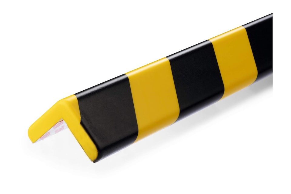 image 1 of Durable Adhesive Warning Corner Impact Protection Profiles C35 | 1 Metre