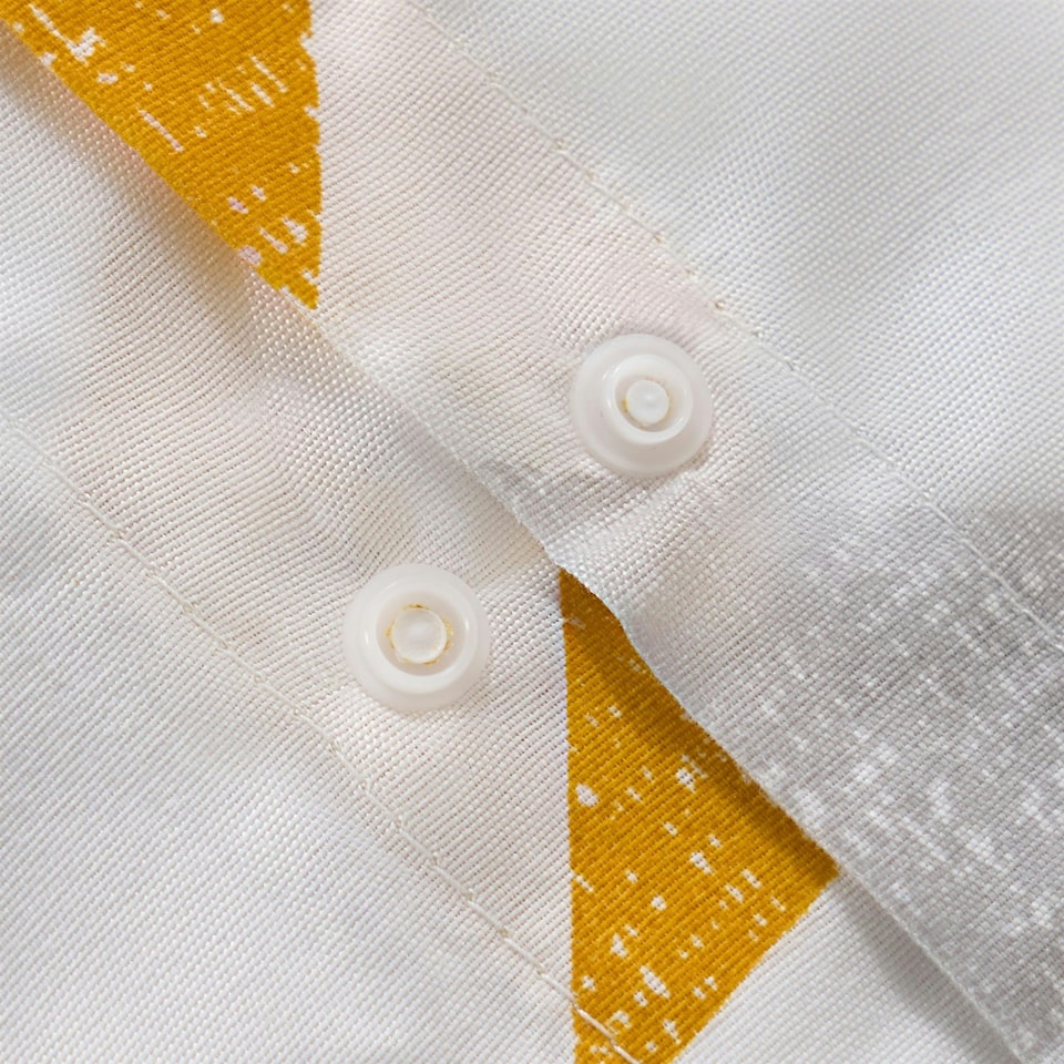 image 1 of OHS Abstract Shapes Reversible Print Soft Duvet Cover Bedding Set, King - Ochre Yellow Yellow | Ochre Yellow | King
