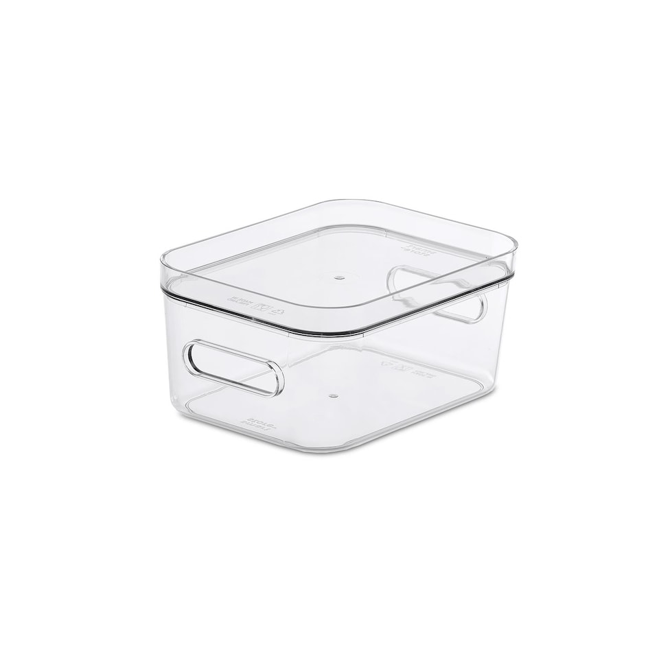 image 1 of SmartStore BPA Free Compact Clear Lid For Storage Bin Container, Size S