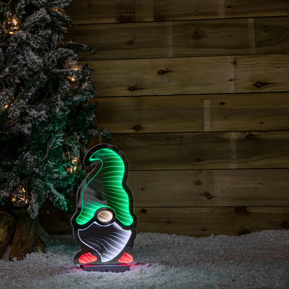 image 1 of 40cm Infinity Gonk with Hat on Metal Base with Green, White and Red LEDs