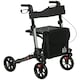 image 1 of HOMCOM 4 Wheel Rollator Walker,  Adjustable Mobility Walker with Bag, Silver