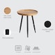 image 9 of Chervey Round Solid Mango Wood Side Table with Tri-Pin Legs Small