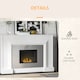 image 7 of HOMCOM Wall Mounted Ethanol Fireplace, Stainless Steel Bioethanol Heater Stove Fire with 1.2L Tank, 3 Hour Burning Time, 78  54 cm, Silver