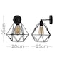 image 5 of ValueLights Cambourne Matte Black Wall Light Black Shade & Bulb | Black