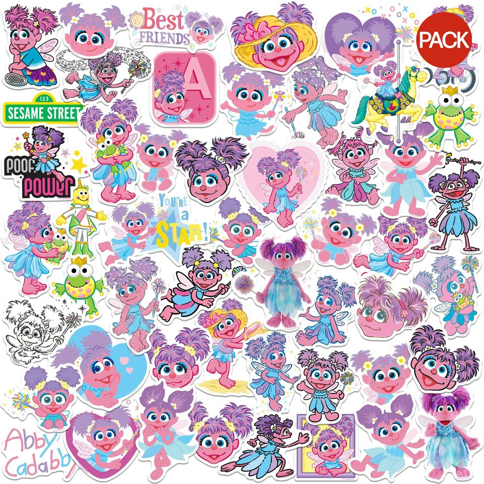 image 1 of Sesame Street Deluxe Abby Stickers (Pack of 50) - Multicoloured - One Size