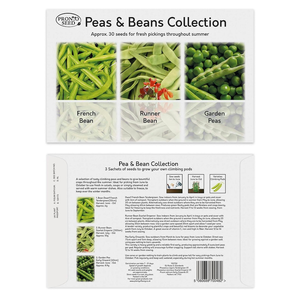 image 1 of Pronto Seed Vegetable Seeds Bumper Pack – 21 Popular Varieties, Over 1,700 Seeds for Growing Your Own Veg