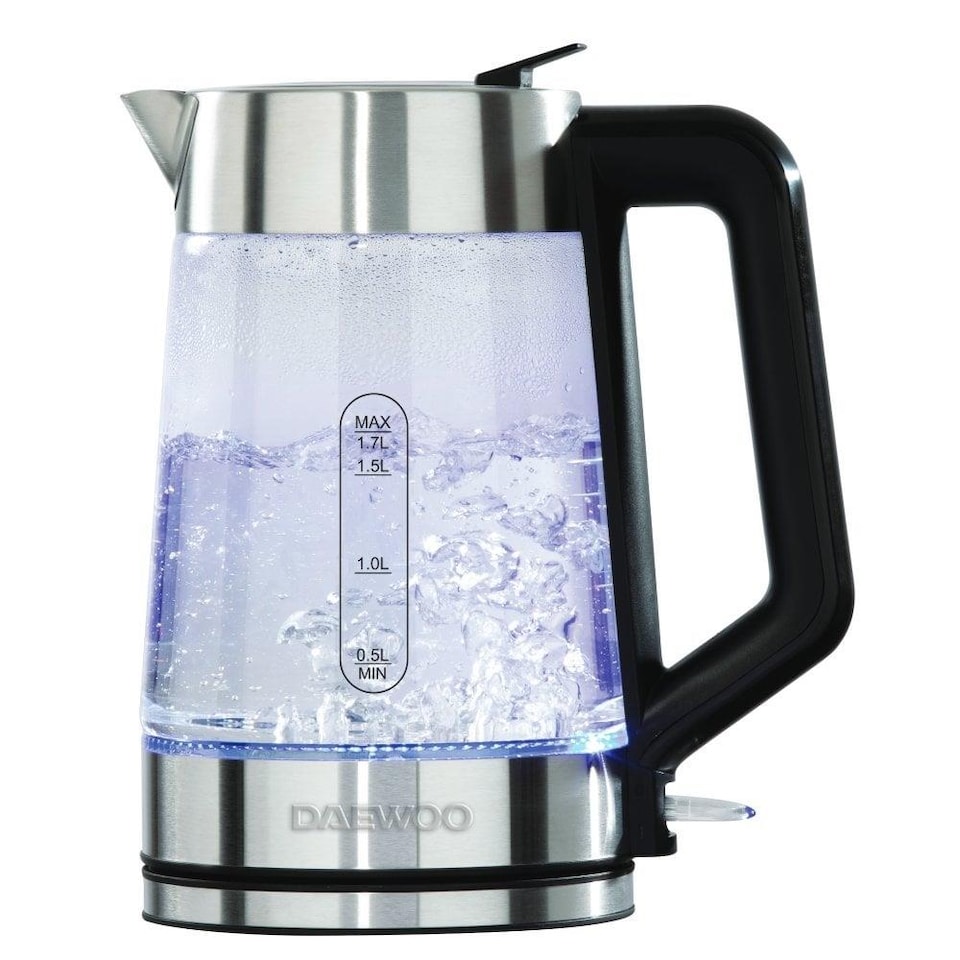 image 1 of Daewoo Glass Kettle And Toaster Set 1.7L 2 Slice