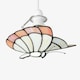 image 1 of ValueLights Tiffany White Ceiling Pendant Shade and Bulb White