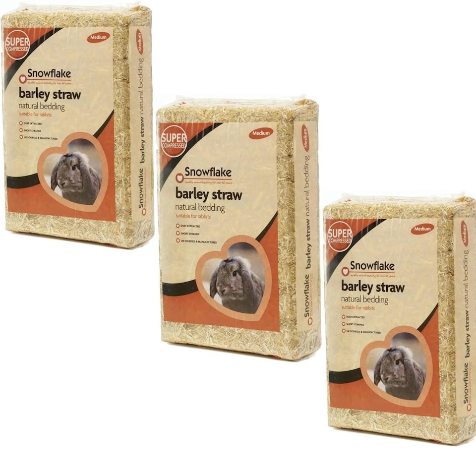 image 1 of 2 x 1.6 KG Soft Flake Barley Straw Animal Bedding For Small Animals