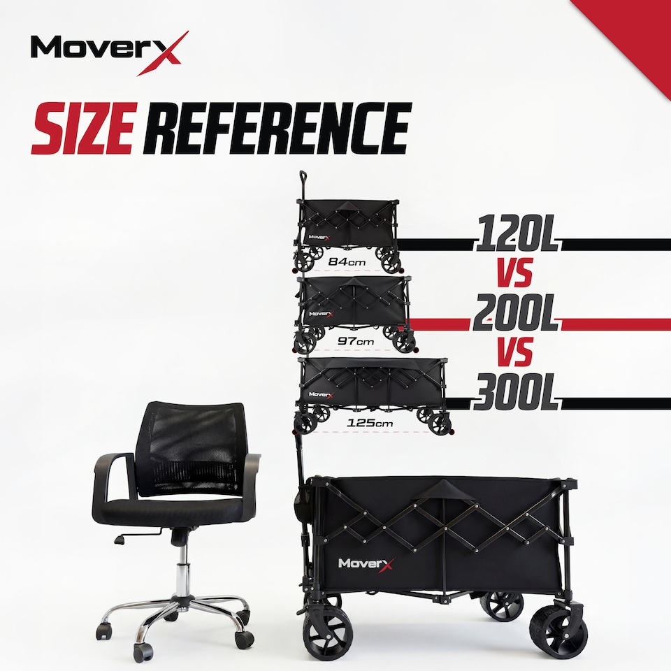 image 1 of MoverX 200L/150kg Premium Camping Trolley / Festival Wagon