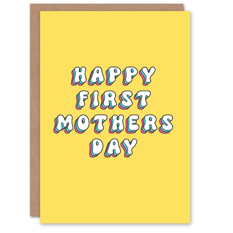 image 1 of Mothers Day Card First Mothers Day Modern Bright Bold Mum Card