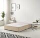 image 2 of Astoria Divan Bed Base with 30 Inch Diamonte Button Headboard Plush Velvet | Brown | Beige | Small Double