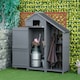 image 2 of Outsunny Garden Storage Shed With Shelves Log Rack for Garden Tools