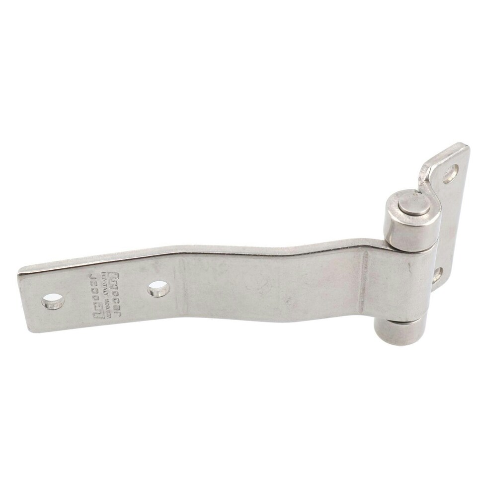 image 1 of 2pk 145mm Strap Hinge Stainless Steel Locker Door Hatch 316 Marine Grade Silver